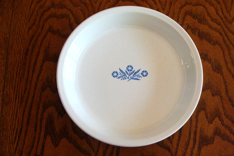 VTG Corning Ware Blue Cornflower Pie Plate, 9”  Baking Dish,-NO. P-309 -LNC