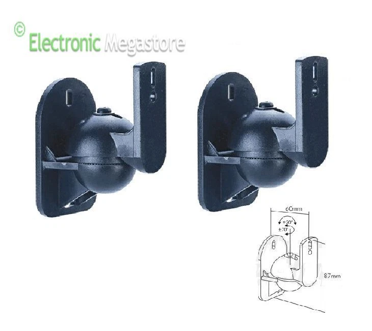 FLA-ELECTRONIC SUPPORTO PER CASSE ACUSTICHE DA MURO PER FISSAGGIO CASSE DOLBY A PARETE