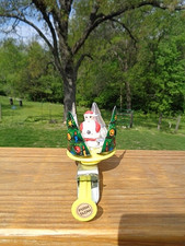 Vintage 1950s Japan Spinning Tin Push Toy Santa Claus  Christmas Tree Rare MCM