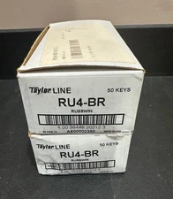 Taylor RU4-BR 5-Pin Brass Key Blanks for Corbin Russwin, Box of 50