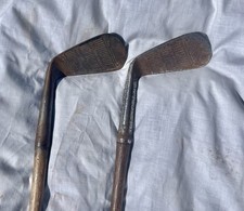 2 Vintage Hickory Golf Clubs Kroydon Brand Man Cave Sports Decorations