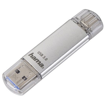 HAMA C-Laeta USB-Stick, 64 GB, 40 MB/s, Silber