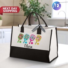 Personalized Pickleball Canvas Tote Bag, Pick...