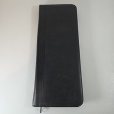Vintage Neiman Marcus Mens Travel Tie Case Leather Black 15" - READ
