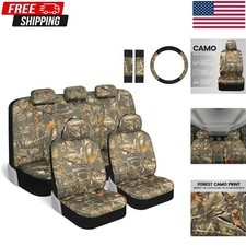 Hunter Camo Car Seat Covers Full Set Universal Fit For Cars Trucks Suv