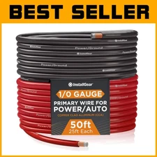 High Performance 1/0 Gauge Wire 50ft - Car Amplifier Power
