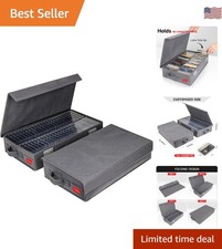 Efficient and Durable Audio Cassette Storage - 2 Dust-Proof Boxes for 96 Tapes