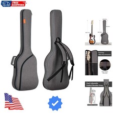Electric Bass Guitar Bag Gig Bag Backpack Padded Soft Case 0.3 inch Padding L...