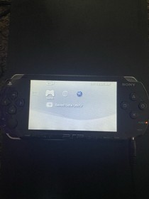 Sony PlayStation Portable PSP-1006 Black Handheld System  Wi-Fi USB Read TESTED