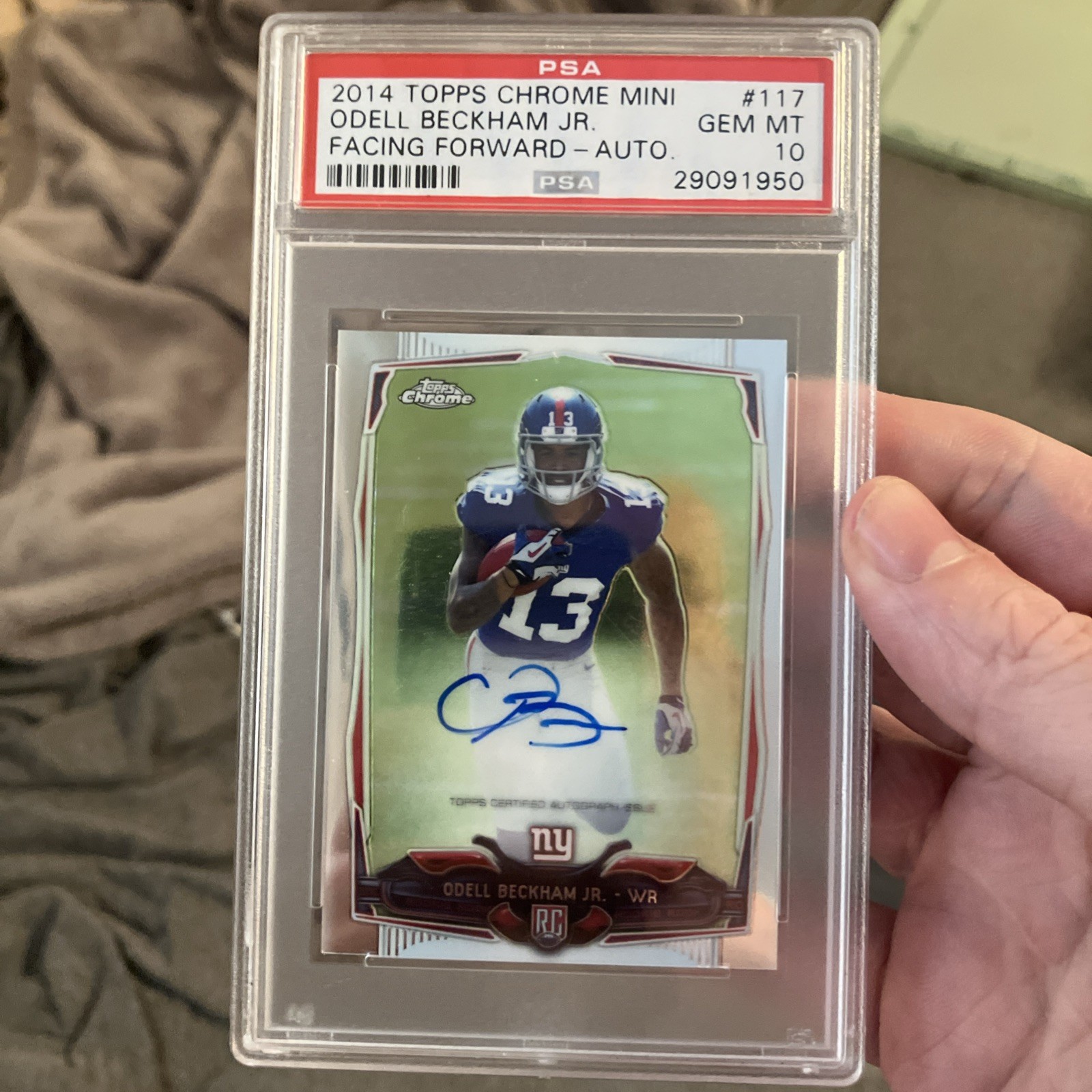 Odell Beckham Jr. Topps Chrome Mini #117 Facing Forward-Autograph