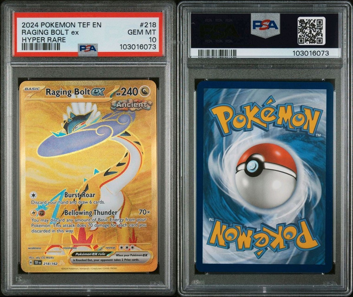 PSA 10 Gem Mint Raging Bolt ex 218/162 Sv05: Temporal Forces | eBay