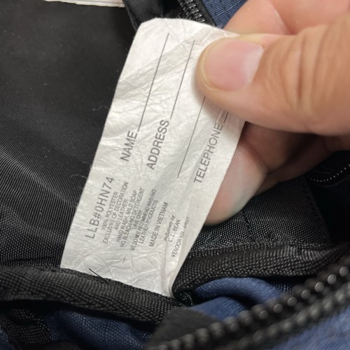 LL BEAN Navy Blue & Black The Big Easy Pack Laptop Messenger Backpack FAIR COND - 第 9/15 張圖片