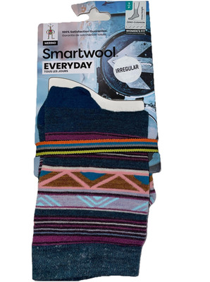 Smartwool Everyday Twighlight Blue Cushion Zigzag Valley Socks Sz S/P