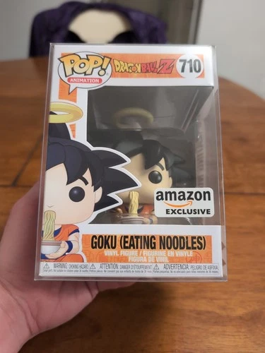 Funko Pop! Dragon Ball Z Goku Eating Noodles #710 Amazon Exclusive W/ Protector