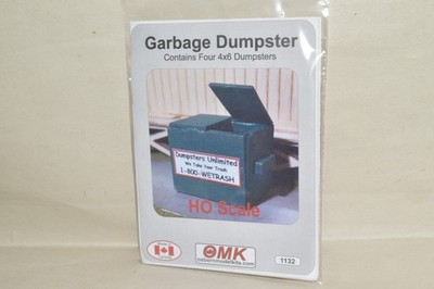HO scale laser cut wood KIT OMK 1132 garbage dumpster (4) trash
