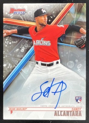 2018 Bowman Bowman's Best of 2018 Autographs #B18-SA Sandy Alcantara RC Auto