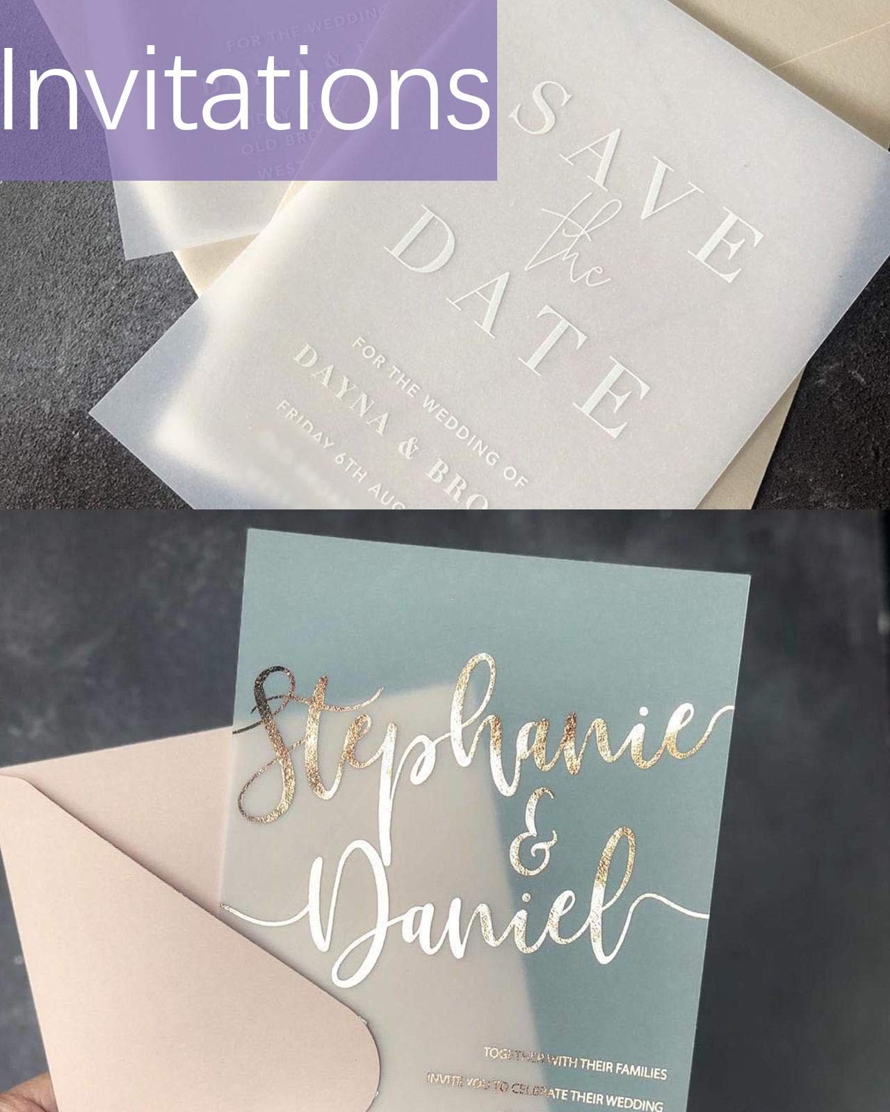 100 Sheets Translucent Vellum Paper, 68LBS 8.5 x 11 inches Printable Vellums ...