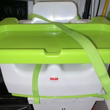 Fisher-Price Baby Booster Seat Green/White w/ Removable Tray Harness
