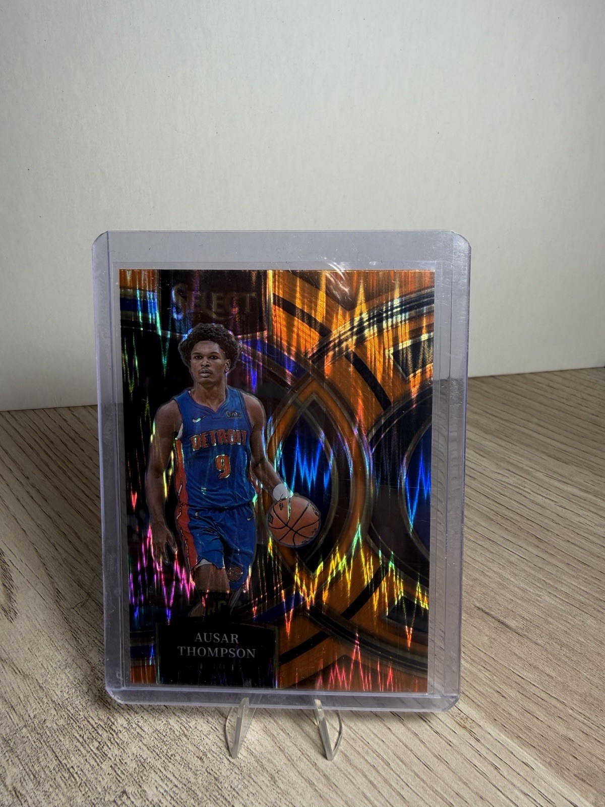 2023-24 Panini Select - Premier Level Ausar Thompson #128 Orange Flash Prizm