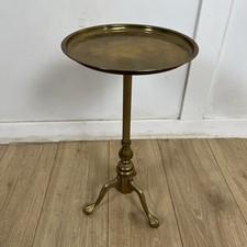 Vintage MID CENTURY Tripod Ball & Claw Foot Breakdown Brass Martini Table