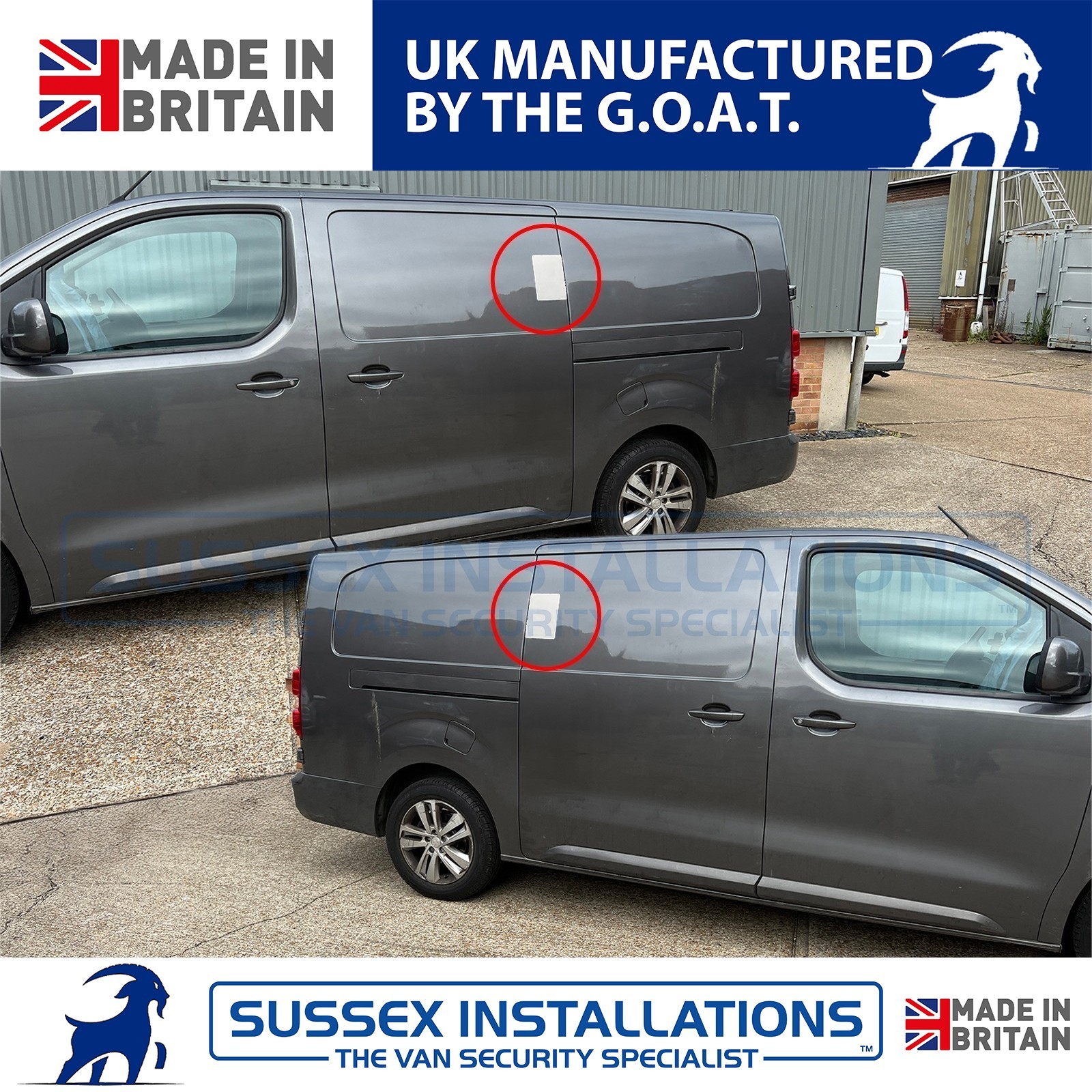For Dispatch Expert Proace Vivaro Scudo Twin Side Door Barrel Blanks Brushed
