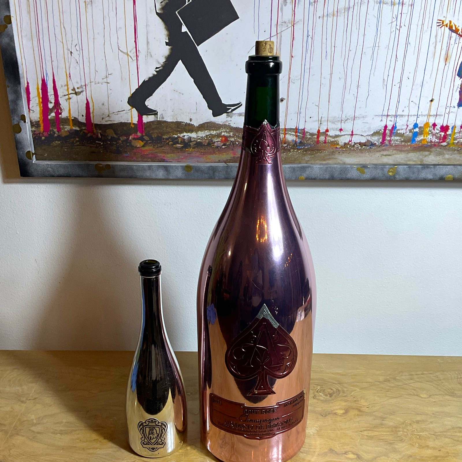 Armand de Brignac 6L Wine Bottle, Rosé Gold Color Champagne Bottle (Empty)