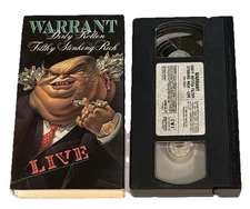 Vintage Warrant Dirty Rotten Filthy Stinking Rich Live 1990 CBS VHS VCR Tape