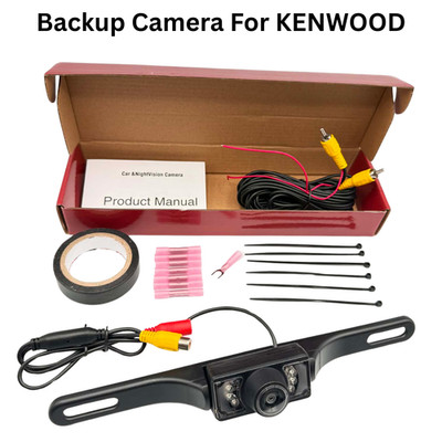 Rear view Backup Plate Camera For KENWOOD DMX125BT  Install Kit