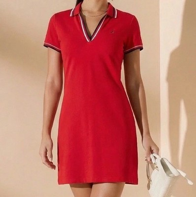 nautica red dress Nautica Women's Linen Shirt Dress 875 (Dark Coral), XXL