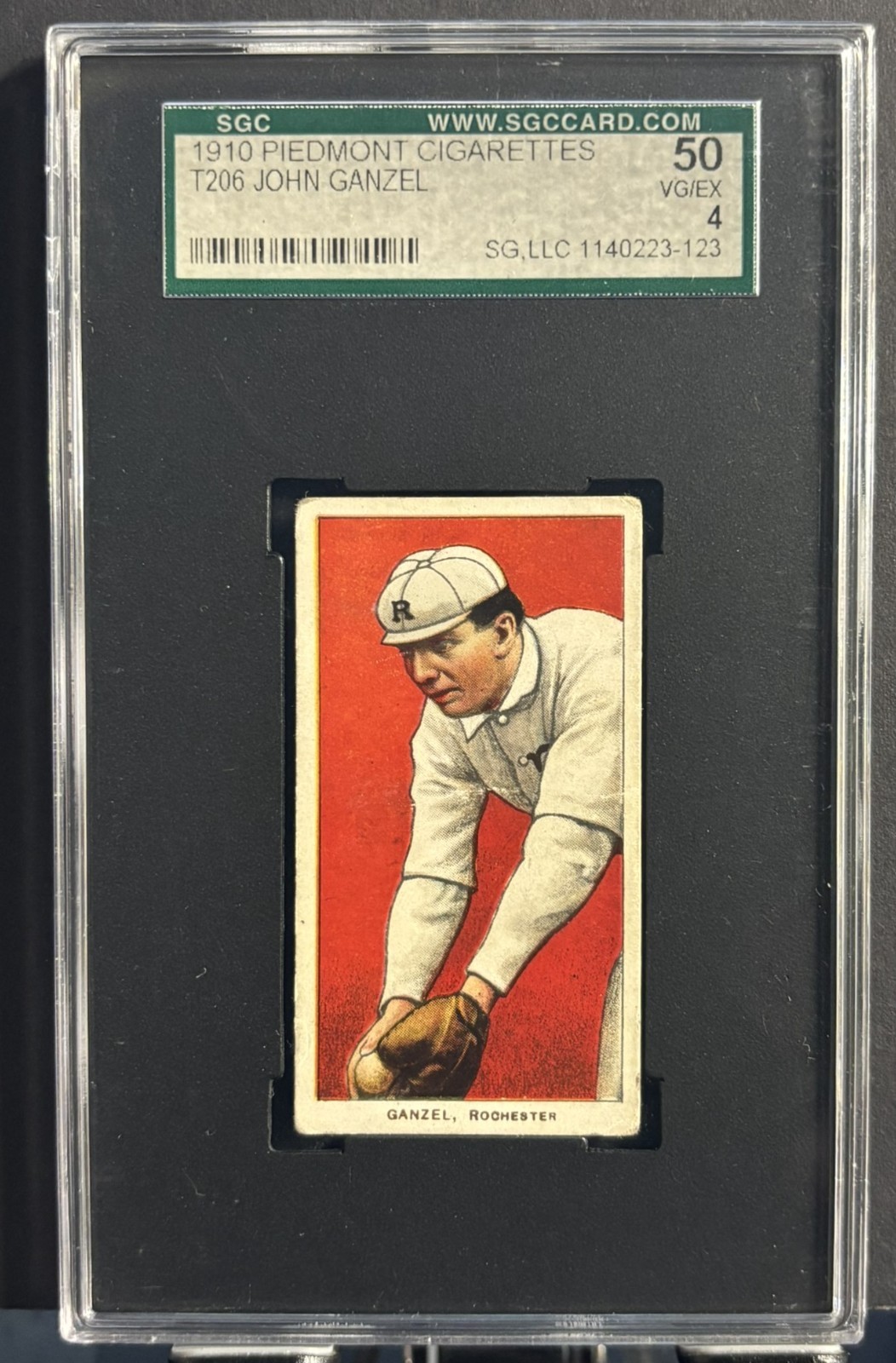 1910 T206 John Ganzel Rochester Piedmont 350 Subjects SGC 50 VG-EX 4