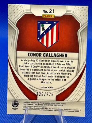 2025 Panini Prizm Club World Cup Conor Gallagher #21 Blue Seismic