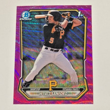 2026 BOWMAN CHROME WYATT SANFORD 1ST ROOKIE FUCHSIA WAVE REFRACTOR SP #/199