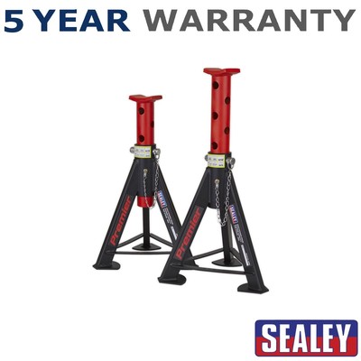 Sealey Premier Axle Stands (Pair) 6 Tonne Capacity per Stand Red AS6R