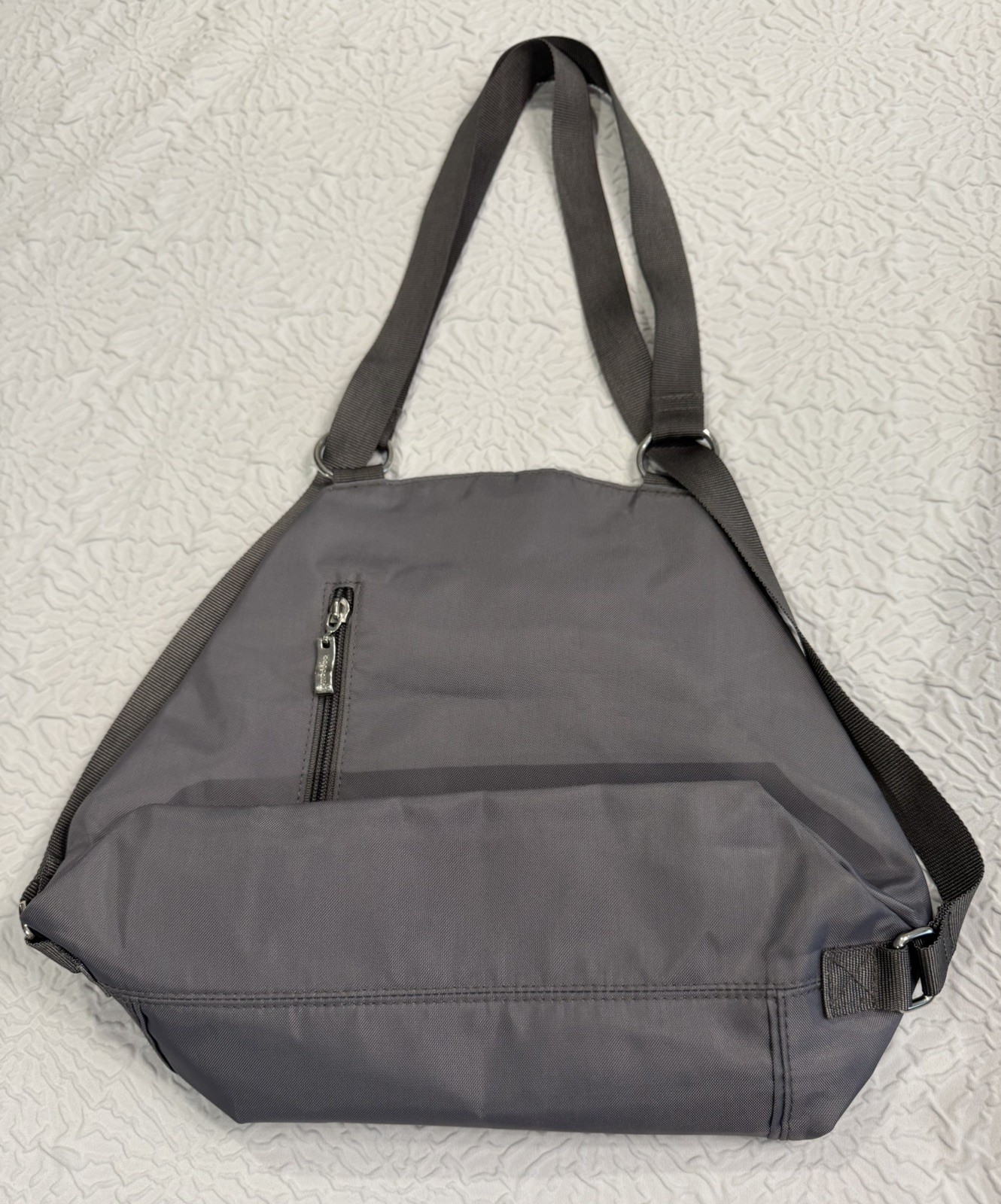 Baggallini Backpack Gray Convertible Strap Carry … - image 3