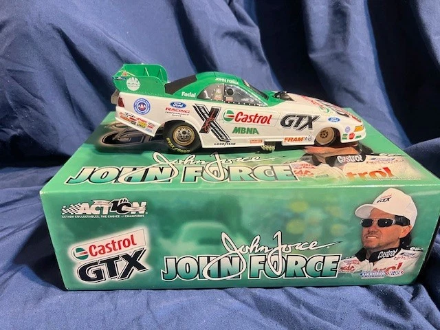 John Force 1/24 смешной автомобиль Castrol GTX 2002 Mustang прозрачный корпус в коробке новый! - Изображение 3 из 4