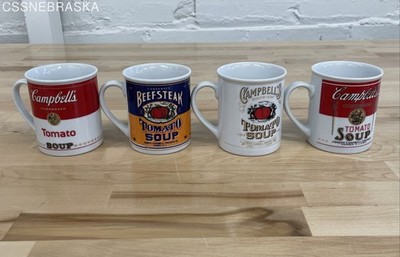 Campbell's 125th. Anniversary Tomato Soup Cup Coffee Mugs (Complete Set of 4)