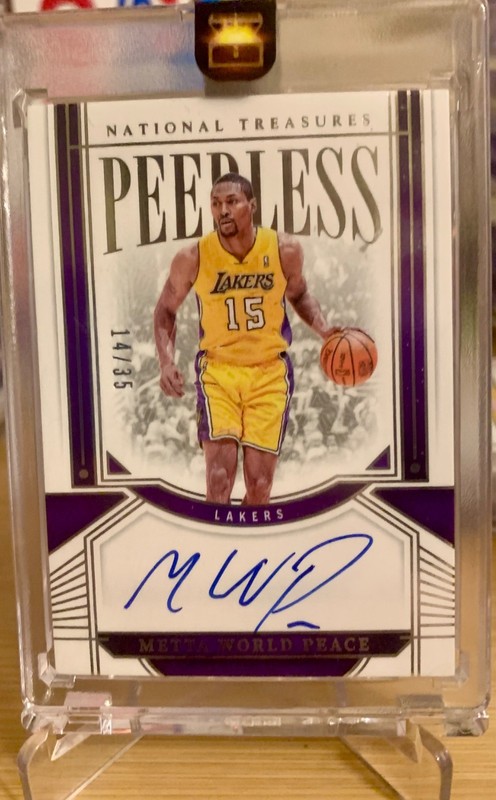 2023-24 Panini National Treasures - Peerless Signatures Metta World Peace AUTO