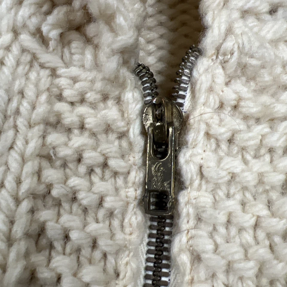 Cárdigan suéter Cowichan tejido a mano Pheasant Hunter con cremallera 18,5 pulgadas/22,5 pulgadas Foto 2 de 4