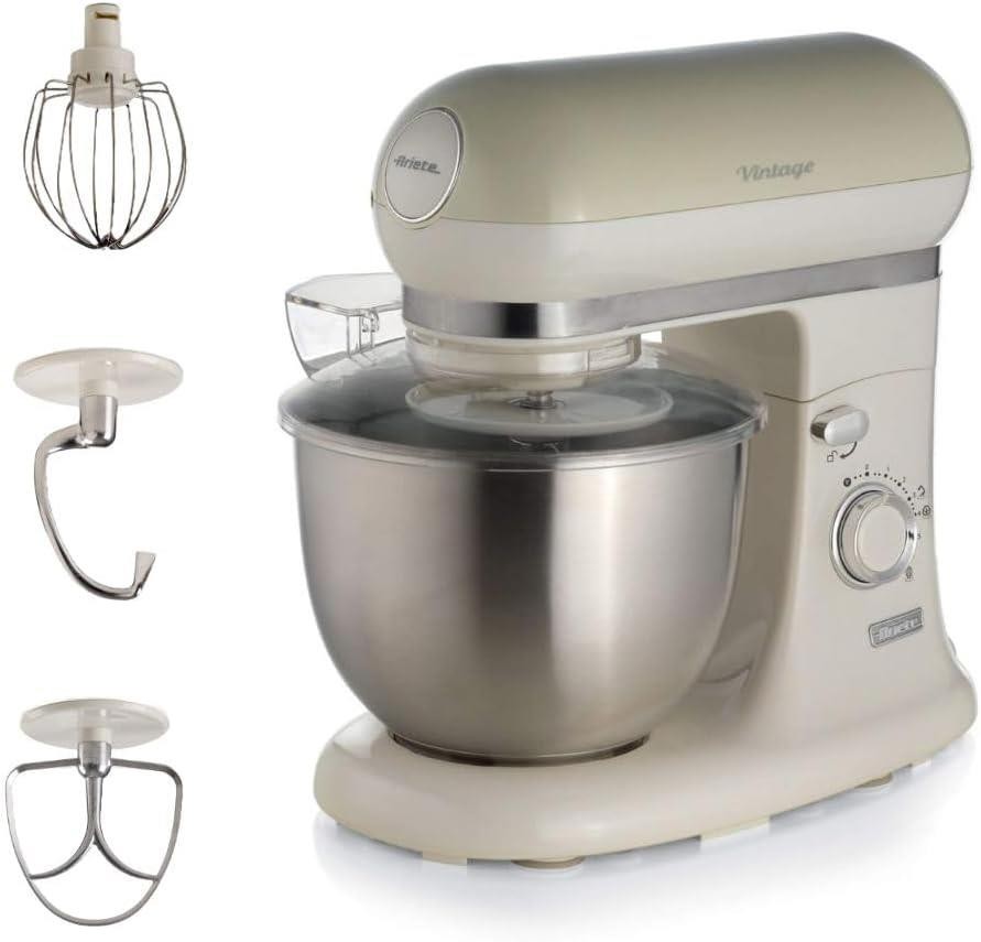 ARIETE Vintage 1588 Stand Mixer Beige 2400 Watts 5.5 Litres 7 Speed Settings,