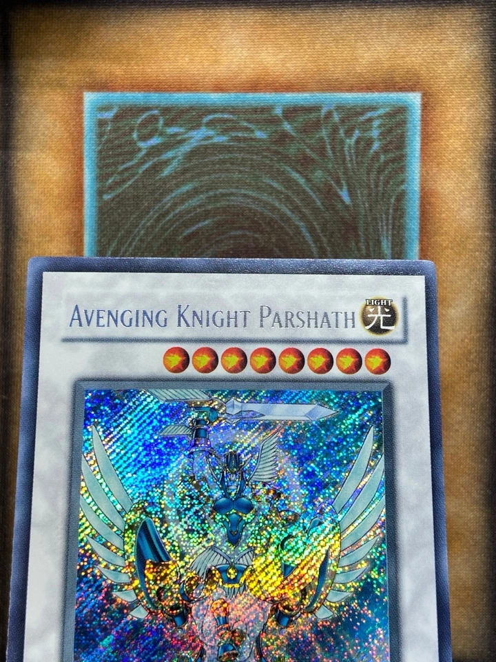 Yugioh Avenging Knight Parshath TDGS-EN000 Secret Rare 1st Ed NM - Image 4 of 4