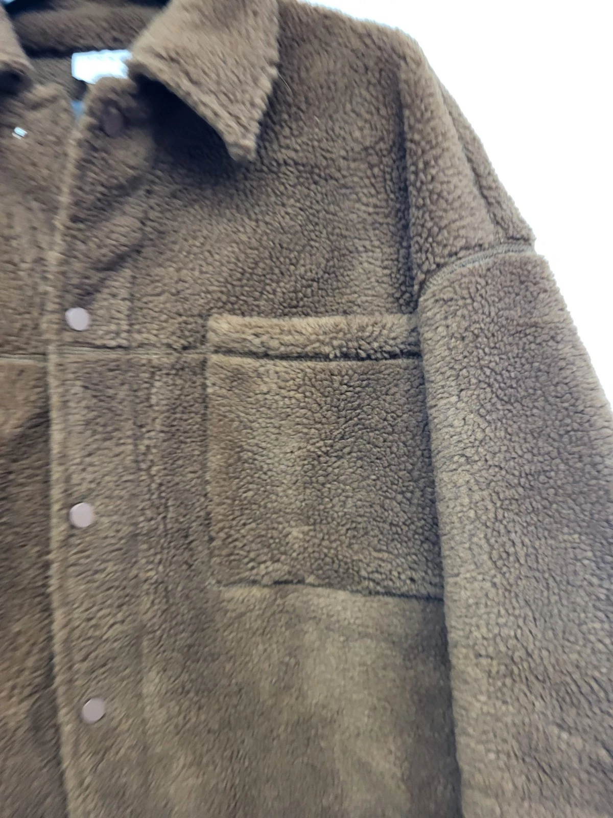 Topman Brown Teddy Jacket Coat Mens Size Medium BNWT. PS image 2