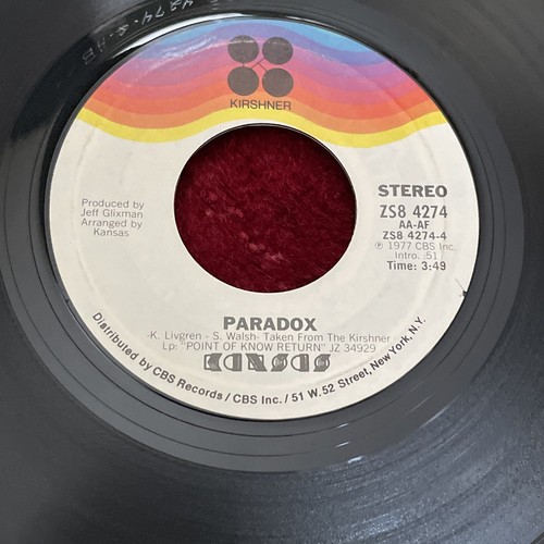 45 RPM Vinyl Record Kansas Dust in The Wind VG - Picture 2 of 2