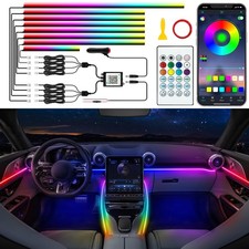 Car LED Strip Lights, Interior Acrylic LED Lights for Car with Dynamic Rainbo...