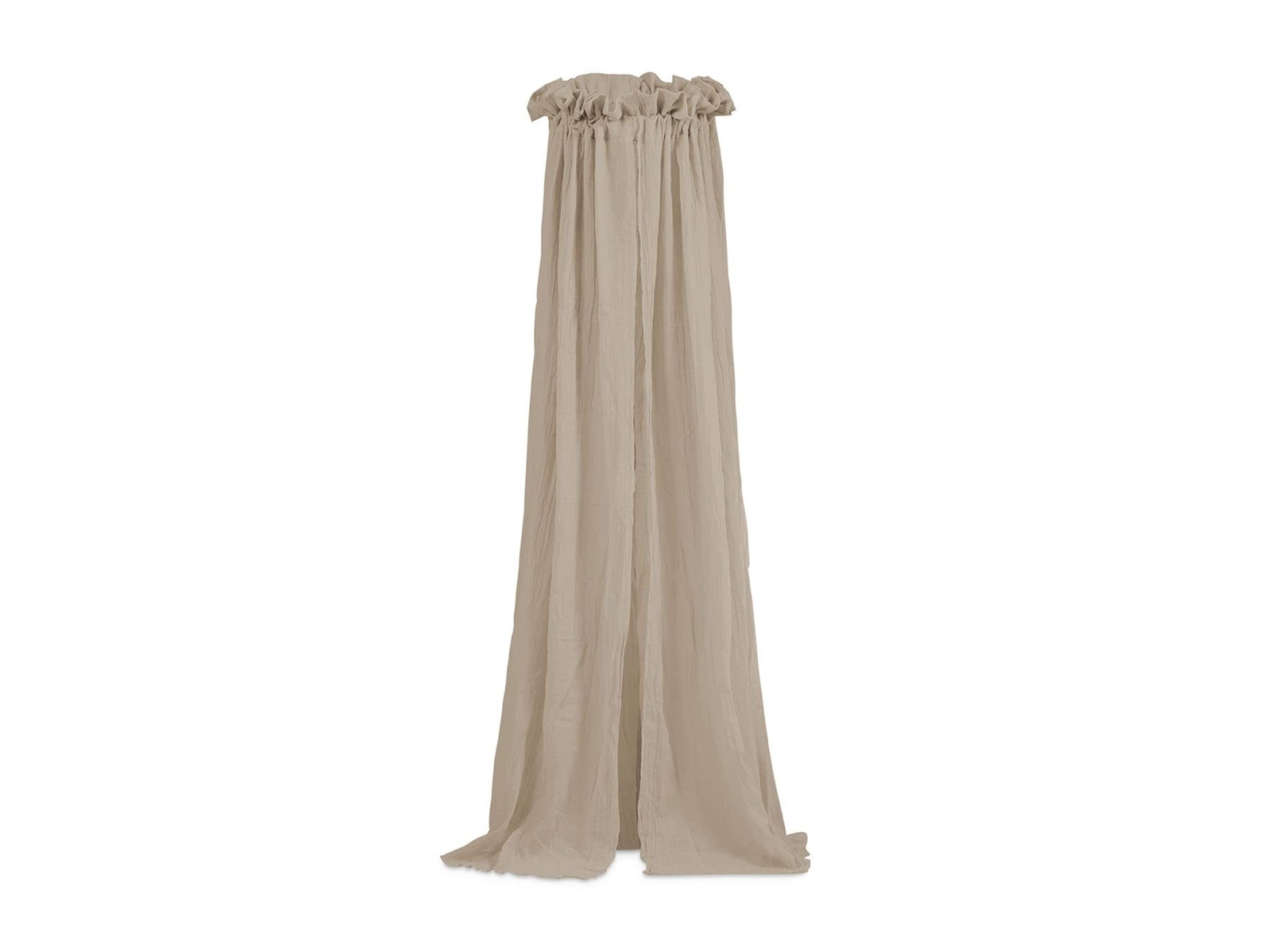 Voile vintage haut de gamme 155 cm hauteur coloris nougat raffiné