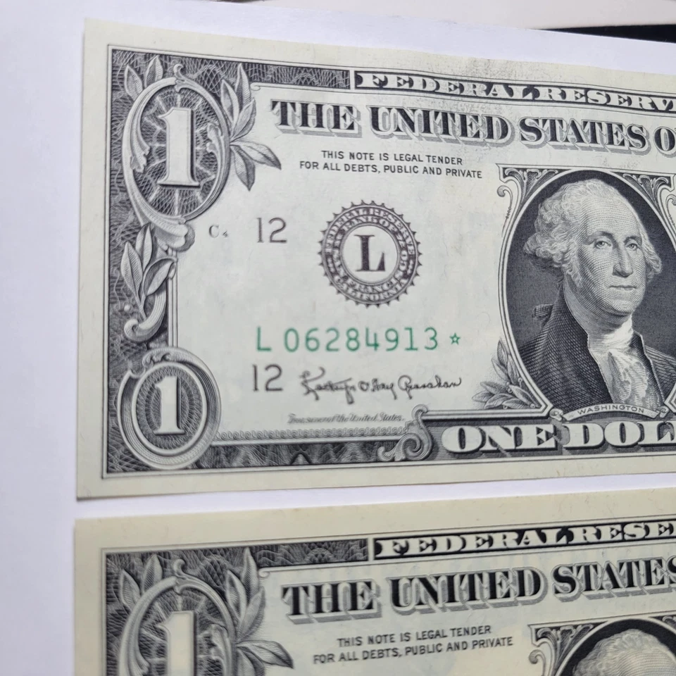 1963 A+B SanFran Fed Res $1 STAR Replacement Notes ~ Gem/Ch Uncirculated ~3 Pcs - Image 3 of 4