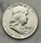 1949-P Franklin Half Dollar - VG - Very Good - 90% Silver
