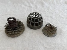 Vintage metal flower frogs x4