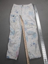 Anthropologie The Wanderer Pants Womens 27 White Paint Splatter Cargo Stretch