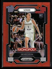 Sevgi Uzun 2024 Panini Prizm Monopoly WNBA #22 Orange Prizms #/124 Rookie Wings