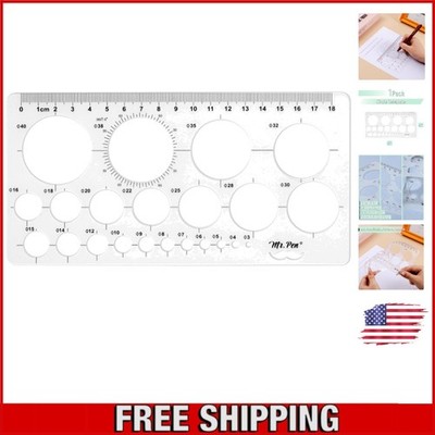 Multi-Size Circle Drawing Stencil - Essential Tool for Designers & Architects
